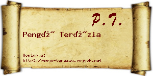 Pengő Terézia névjegykártya